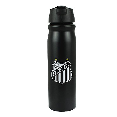Garrafa Alumínio Com Canudo Santos 650ml Oficial