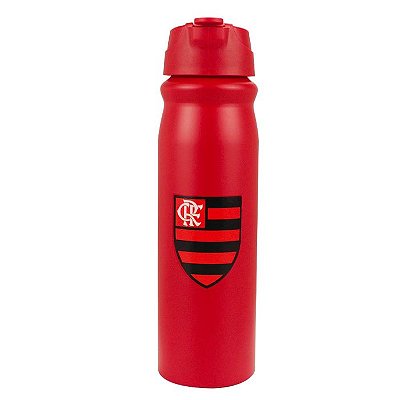 Garrafa Alumínio Com Canudo Flamengo 650ml Oficial