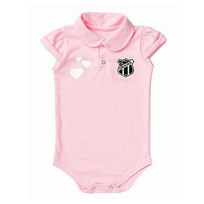 Body Ceará Polo Rosa Torcida Baby Oficial