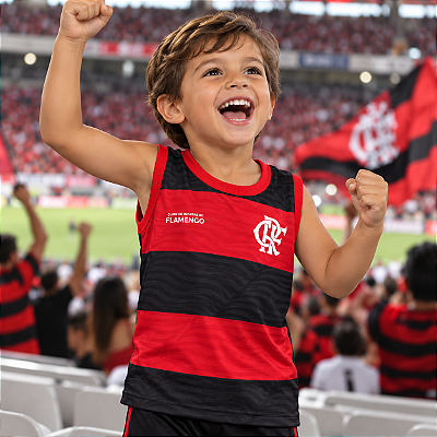 Camisa Flamengo Infantil Regata Listrada Presença Oficial