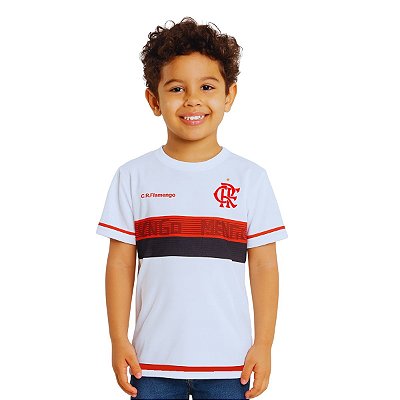 Camisa Flamengo Infantil Branca Approval Oficial