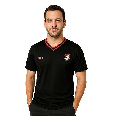 Camisa Flamengo Adulto Preta Ship 100% Algodão Oficial