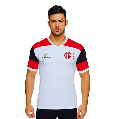 Camisa Flamengo Zico Branca Retrô Adulto Oficial