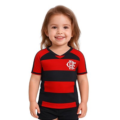 Camisa Flamengo Baby Look Infantil Feminina Listrada Oficial