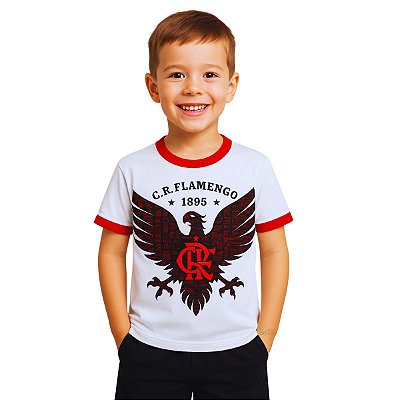 Camisa Flamengo Infantil Mascote Branca Oficial