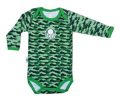 Body Palmeiras Camuflado Manga Longa Oficial