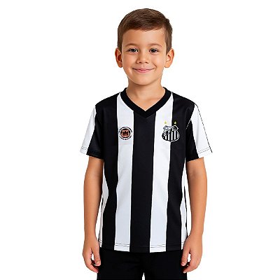 Camiseta Santos Bebê Infantil Juvenil Listrada Oficial