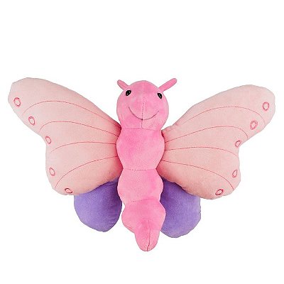 Pelúcia Borboleta Corpo Asas Rosa 30x43cm