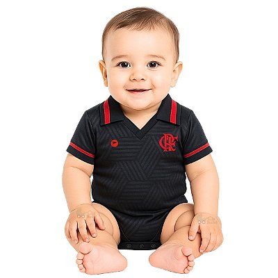 Body Bebê Flamengo Rubro Negro Oficial Torcida Baby