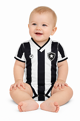 Body Bebê Botafogo Listrado Oficial Torcida Baby