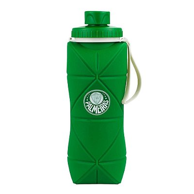 Garrafa Squeeze Dobrável 600ml Palmeiras Oficial