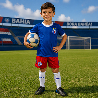 Conjunto Infantil Bahia Uniforme Artilheiro Oficial