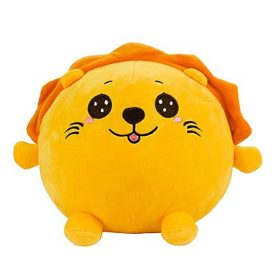 Almofada de Pelúcia Leãozinho Amarelo 19cm