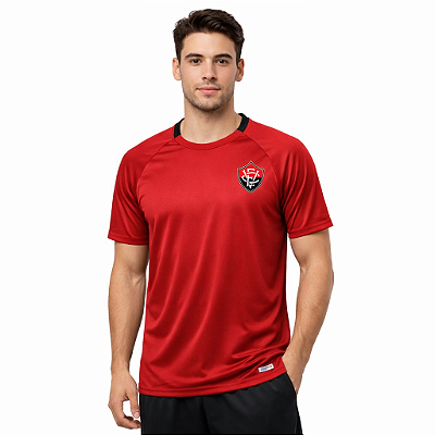 Camisa Vitória Adulto Vermelha e Preto Oficial