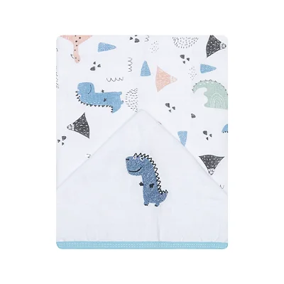 Toalha Fralda Papi Soft C/ Capuz Jurassic 1,10x90Cm