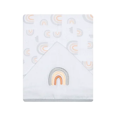 Toalha Fralda Papi Soft C/ Capuz Arco Iris 1,10x90Cm