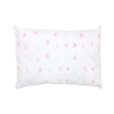 Travesseiro Bebê Branco Borboletas 40cm x 28cm Papi