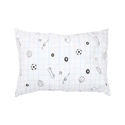 Travesseiro Bebê Branco Esportes Xadrez 40cm x 28cm Papi