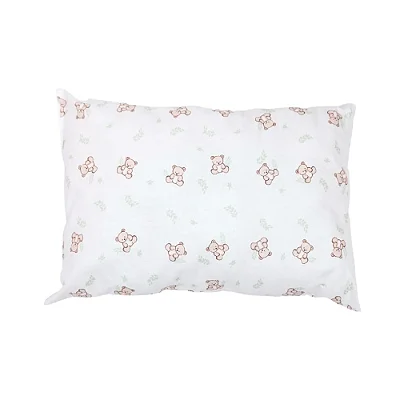 Travesseiro Bebê Branco Ursinho Bolinha 40cm x 28cm Papi