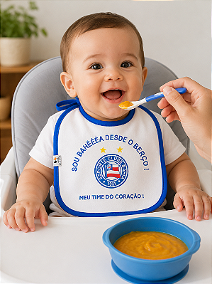 Babador Bebê Bahia Oficial Tecido 100% algodão de Amarrar