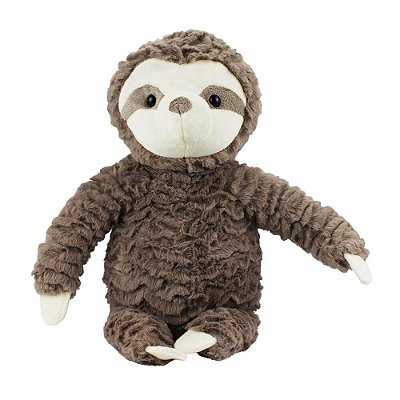 Pelúcia Bicho Preguiça Cinza Patas Esticadas 36cm