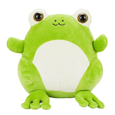 Almofada de Pelúcia Sapo Verde Claro 14cm