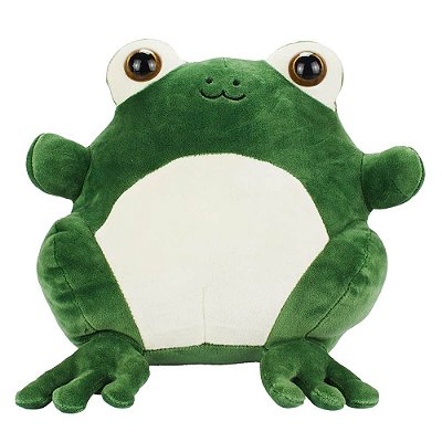Almofada de Pelúcia Sapo Verde Escuro 14cm