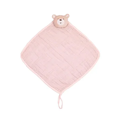 Naninha Soft Premium Com Prendedor De Chupeta Ursa Rosa.