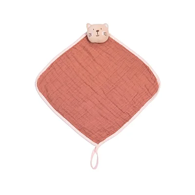 Naninha Soft Premium Com Prendedor De Chupeta Gatinha Rosa.