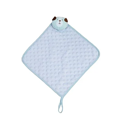 Naninha Soft Premium Com Prendedor De Chupeta Cachorro Azul.