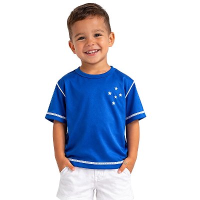 Camiseta Infantil Cruzeiro Ser Azul Celeste Oficial