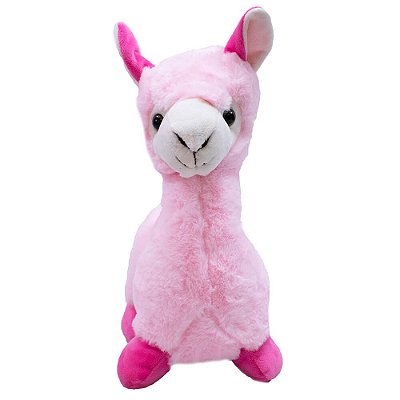 Pelúcia Lhama Rosa 32cm