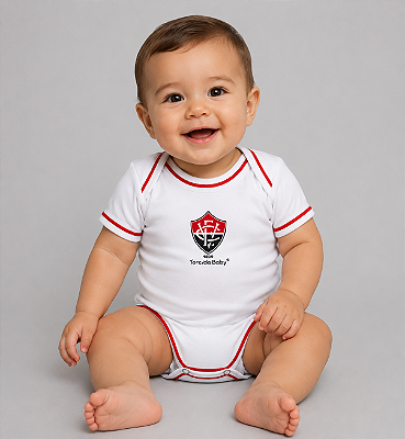 Body Bebê Vitória Oficial Branco - Torcida Baby