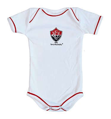 Body Bebê Vitória Oficial Branco - Torcida Baby