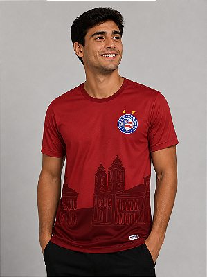 Camisa Bahia Vermelha Adulto Pelourinho Oficial