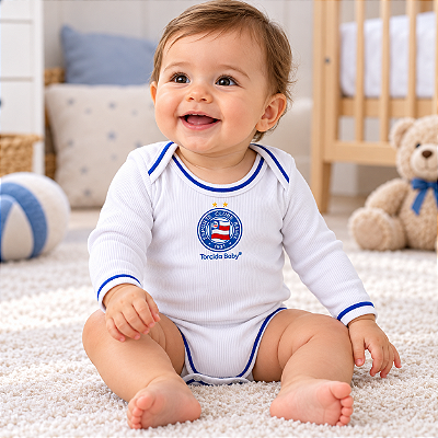 Body Bebê Bahia Manga Longa Branco Oficial