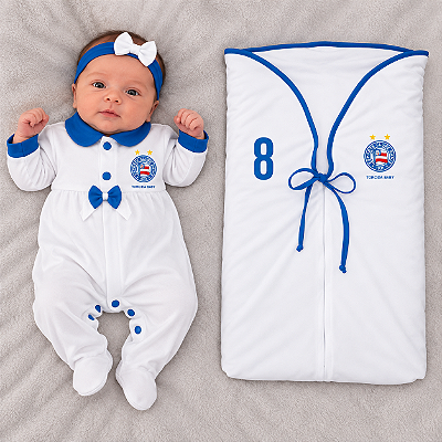 Kit Maternidade Bahia Menina Branco Torcida Baby Oficial