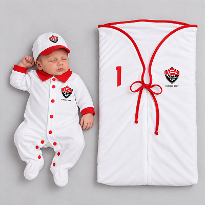 Kit Maternidade Vitória Branco Torcida Baby Oficial