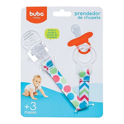 Prendedor de Chupeta Silicone Colors Buba