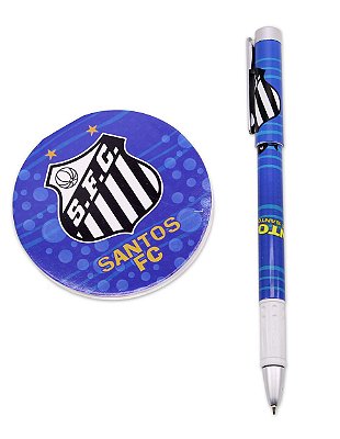 Caneta Santos Com Bloco Auto-Adesivo - Oficial