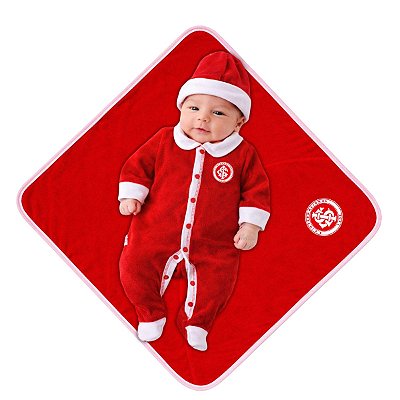 Kit Bebê Internacional Macacão Manta e Gorro Plush Oficial
