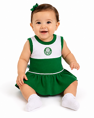Vestido Palmeiras Bebê Infantil Regata Oficial