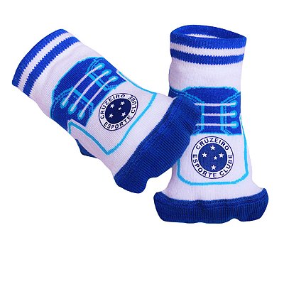 Meia Bebê Cruzeiro Estamoa de Tênis Chuteira Oficial