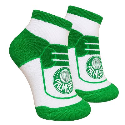 Meia Bebê Palmeiras Estampa de Tênis Chuteira Oficial