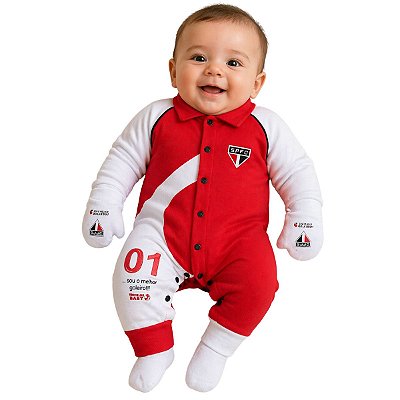 Macacão Bebê Goleiro São Paulo FC Tricolor Oficial