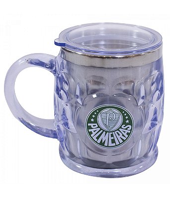 Caneca Térmica Com Tampa Palmeiras Gelo 500ml