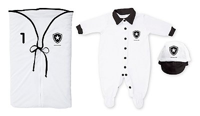 Kit Bebê Saída Maternidade Botafogo Branco - Torcida Baby