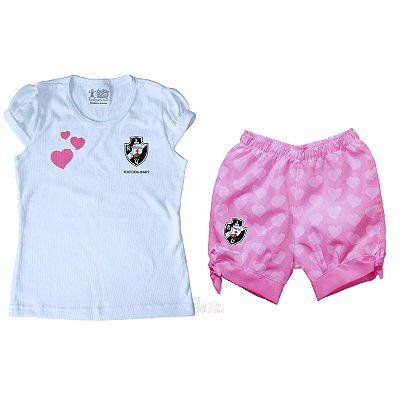 Conjunto Infantil Vasco Rosa - Torcida Baby