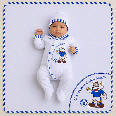 Kit Bebê Cruzeiro Saída de Maternidade 3 Peças Oficial
