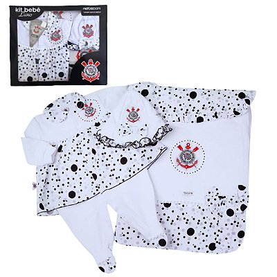 Kit Bebê Corinthians Saída de Maternidade Feminino Oficial